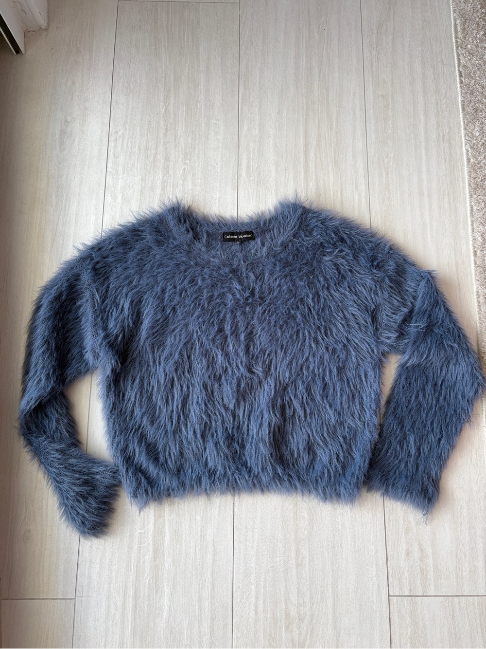 Blue Faux-Fur Sweater